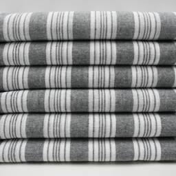 "Gray Peshtemal, Turkish Bath Towel, Thin Towel, Turkish Towels, Turkish Towel, Peshtemal, Sofa Cover, 32""x65" - thumbnail 2