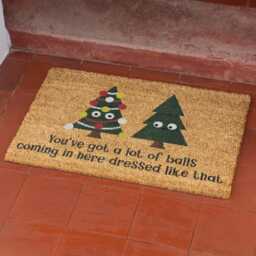 Christmas Doormat You've Got A Lot Of Balls Brush Door Mat Pun Front Decor Gift Xmas Festive Holidays - thumbnail 2