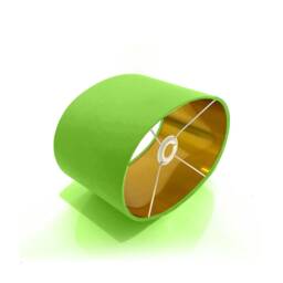 New Luxury High Quality Chartreuse Bright Green 16 Cotton Fabric Lamp Shade Oval Shape Oval Metallic Lining - thumbnail 3