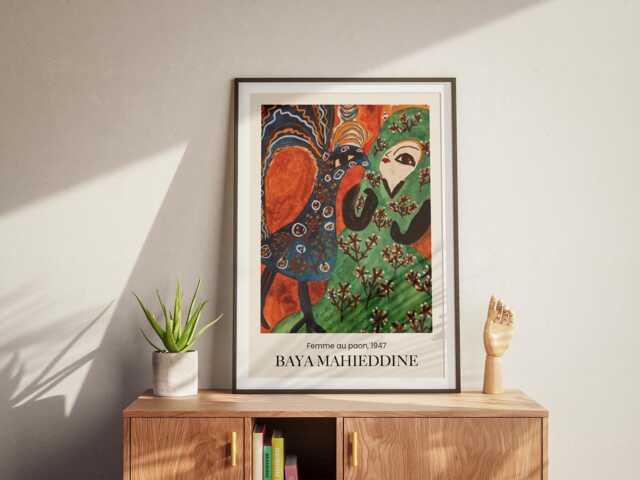 Baya Mahieddine Art Print Algerian Artist Exhibition Wall Decor - image 1