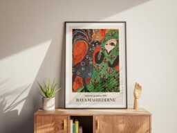 Baya Mahieddine Art Print Algerian Artist Exhibition Wall Decor - thumbnail 1