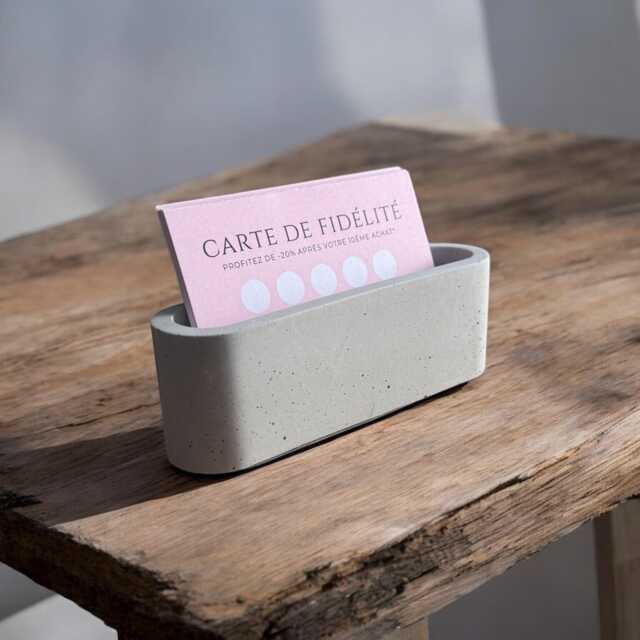 Atelier Ideco - Gray Concrete Business Card Display For Desk - image 1