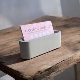 Atelier Ideco - Gray Concrete Business Card Display For Desk - thumbnail 1