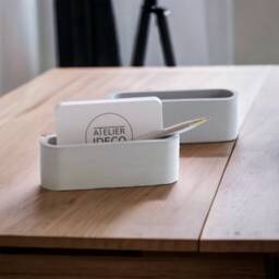 Atelier Ideco - Gray Concrete Business Card Display For Desk - thumbnail 2