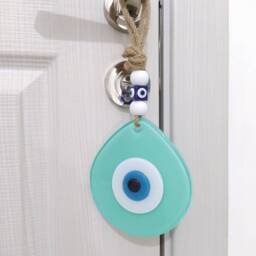 Water Green Drop Evil Eye Wall Hanging Decor Evil Nursery Home Decoration Baby Room Door Turkish Boho - thumbnail 2