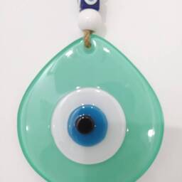 Water Green Drop Evil Eye Wall Hanging Decor Evil Nursery Home Decoration Baby Room Door Turkish Boho - thumbnail 3