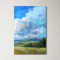 Countryside Landscape 3 Panel Split Canvas Wall Art Rolling Hills Road Abstract Oil Painting Framed Farmhouse Rustic Home Decor Gift - thumbnail 4