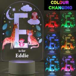 Personalised Animal Alphabet Led Night Light - Nursery Decor For Children & Baby - thumbnail 2