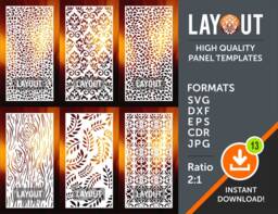 Room Divider Panel, Privacy Screen, Wall Hanging, Stencil, Cnc, Laser, Plasma Cricut Cutting File, Cdr, Svg, Dxf, Ai, Eps, Jpg - thumbnail 1