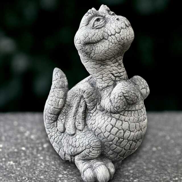 Gothic Dragon Sculpture Concrete Baby Statue Cement Animal Decoration Outdoor Wildlife Ornament Dragon Lover Gift Handmade - image 1