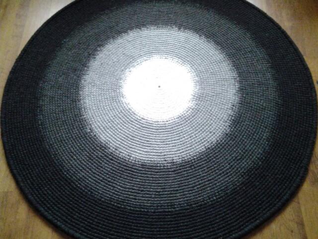 Handmade Wool Round Rug Modern Crochet Area Rug - image 1