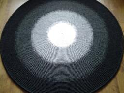 Handmade Wool Round Rug Modern Crochet Area Rug - thumbnail 1