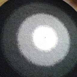 Handmade Wool Round Rug Modern Crochet Area Rug - thumbnail 4