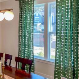 1 Pair Of Green Curtain Collection, Modern Curtains, Window Treatments, Emerald Green Drapes Boho Bohemian Decor - thumbnail 3
