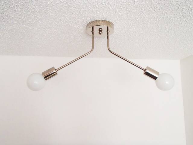 Twin Arm Flush Mount - Modern Ceiling Light Atomic Bathroom Dining Room Lighting Hallway Kitchen Bedroom Ul Listed - image 1