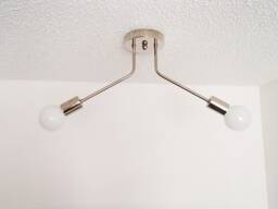 Twin Arm Flush Mount - Modern Ceiling Light Atomic Bathroom Dining Room Lighting Hallway Kitchen Bedroom Ul Listed