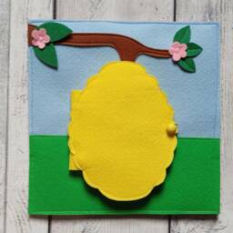 Felt Beehive Quiet Book Page Montessori Toddler Activity - thumbnail 4