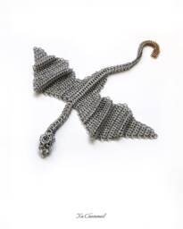 Chainmail 3D Animal Flying Dragon With Golden Tail - thumbnail 1