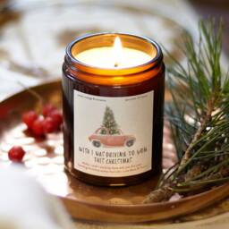 Personalised Christmas Candle Missing You Gift, Soy Wax Apothecary Jar - thumbnail 1
