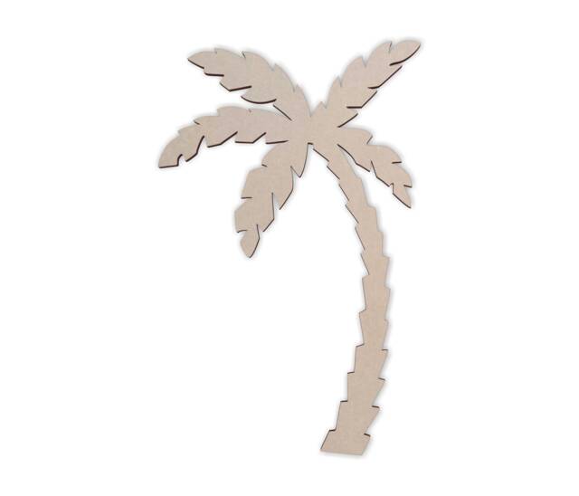 Unfinished Wooden Palm Tree Cutout Diy Wall Art Decor - image 1
