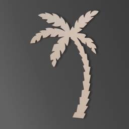 Unfinished Wooden Palm Tree Cutout Diy Wall Art Decor - thumbnail 2