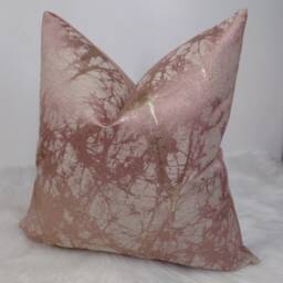 Luxury Lava Rose & Gold Cushion Cover Marble Design For New Home Pink & Designer Handmade Pillow/(Only Cover - thumbnail 3
