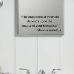 Marcus Aurelius Wall Decal - Quote Happiness Positive Thinking Inspirational Wall Positivity - thumbnail 3