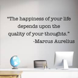 Marcus Aurelius Wall Decal - Quote Happiness Positive Thinking Inspirational Wall Positivity - thumbnail 2