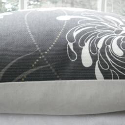 Floral Decorative Pillow CoverRichloom-Designer Fabric - Throw Pillow- Contemporary -Espresso Brown-Citron - thumbnail 3