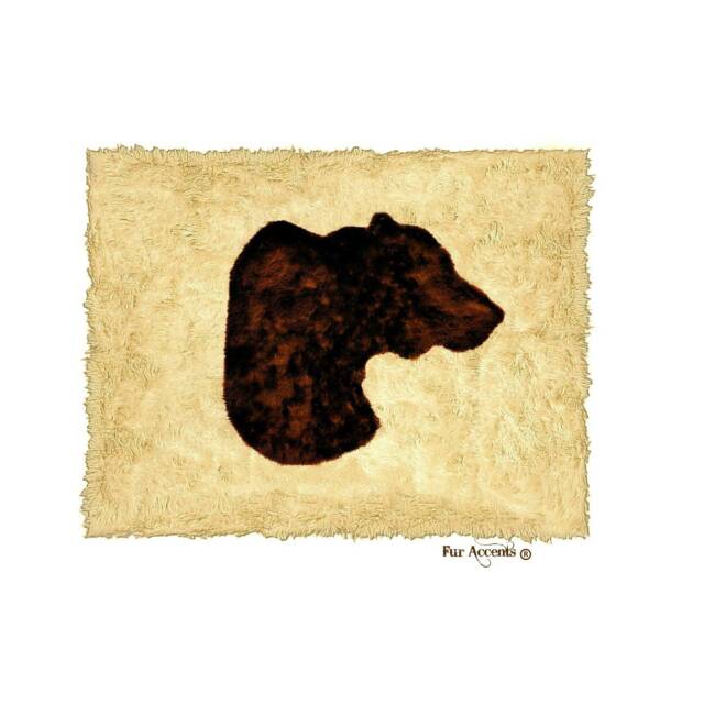 Bear Head Faux Fur Rug - Hand Sewn, Log Cabin Decor - image 1