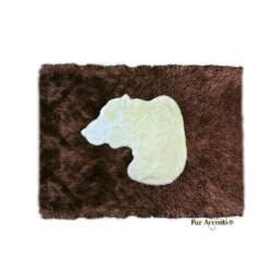 Bear Head Faux Fur Rug - Hand Sewn, Log Cabin Decor - thumbnail 3