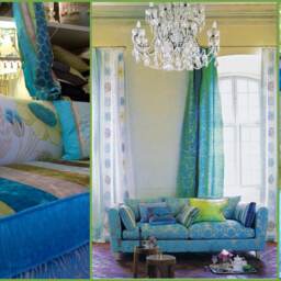 Designers Guild Pillow Cover Aqua Blue & Green Silk Velvet, 16 - thumbnail 3