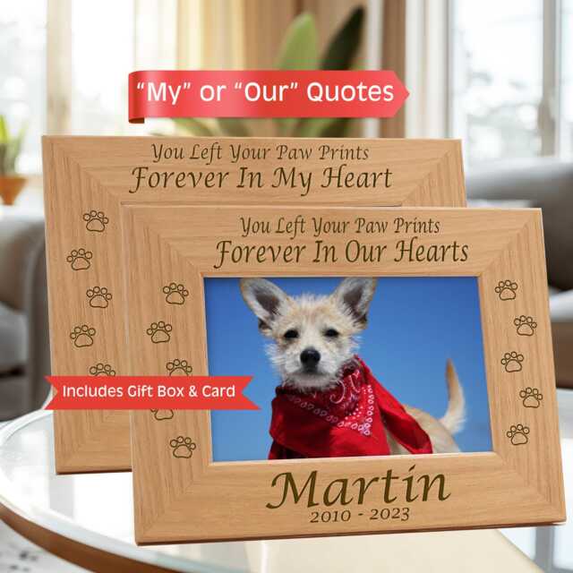 "Forever Dog Memorial Picture Frame, ""My"" Or ""Our" - image 1
