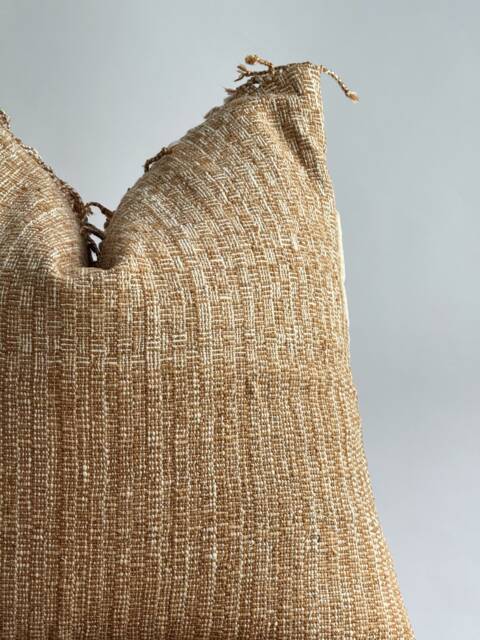 Handwoven Hemp Pillow Cover Vintage Karen Tribal Design - image 1