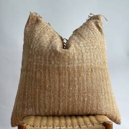 Handwoven Hemp Pillow Cover Vintage Karen Tribal Design - thumbnail 2