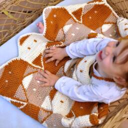 Fox Crochet Baby Blanket Pattern, Unisex Baby Afghan Blanket Pattern, Instant PDF Download - thumbnail 3