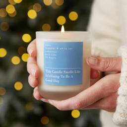Good Day Scented Candle Frosted Soy Wax Candle, Positivity Gift