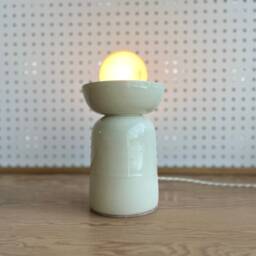 Handmade Ceramic Table Lamp, Mid-Century Modern Style - thumbnail 2