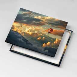 Hot Air Balloon Canvas Print Cloudscape Wall Art - thumbnail 3