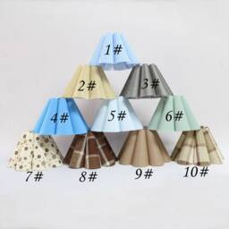Handmade Scallop Fabric Lampshade Pleated Acrylic Home Decor - thumbnail 2
