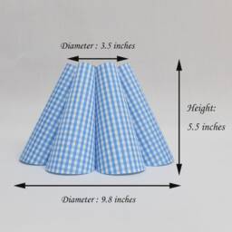 Handmade Scallop Fabric Lampshade Pleated Acrylic Home Decor - thumbnail 3