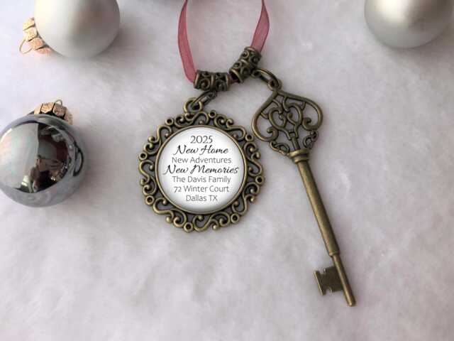 Personalized New Home Ornament 2025 Bronze Or Silver Keepsake - image 1