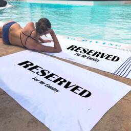 Reserved Personalised Pool Towel - thumbnail 1