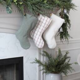 Traditional Christmas Stockings - Handmade Family Modern Farmhouse Xmas Stocking Holiday - thumbnail 1