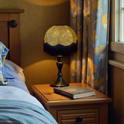 Gold Paisley Fabric Dome Lampshade With Black Fringe Handmade For Table & Floor Standard Lamp Shades, Ceiling Lights - thumbnail 3