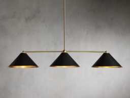 Mid Century Modern Brass Chandelier, Sputnik 3-Light Ceiling Fixture - thumbnail 1