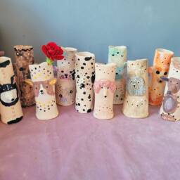 Find Your Dog Vases Ceramic Handmade Vase & Plant Pot. Succulent Cactus Custom Dog. Pottery Gift. Terracotta. Gift Idea. Dogs - thumbnail 3