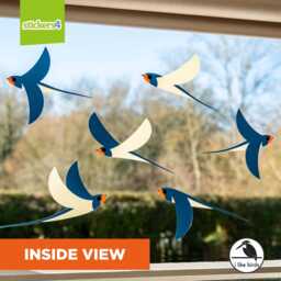 Swallows Flying Window Clings Bird Strike Prevention, Set Of 6 - thumbnail 3