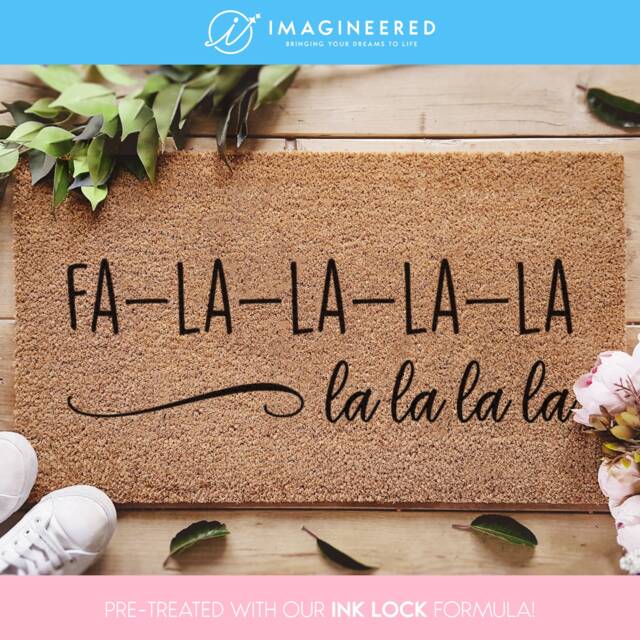 Fa La Christmas Song Doormat - Funny Gift Mat Porch Decor - image 1