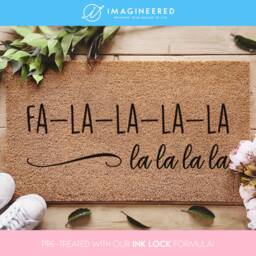 Fa La Christmas Song Doormat - Funny Gift Mat Porch Decor - thumbnail 1